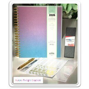 BellaRosaMariaBoutique Exclusive 2026 Planner Set - Aurora Twilight Gradient